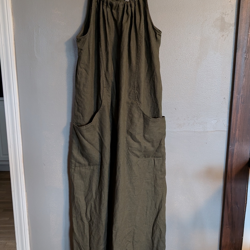 Elegant Olive Women's Flare Jumpsuit